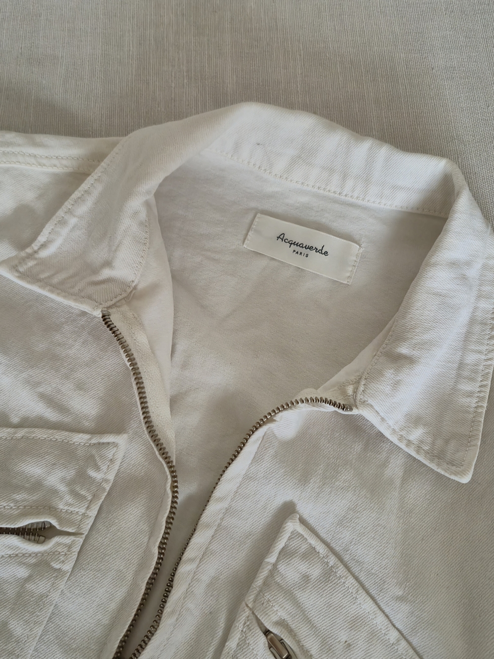 Acquaverde Paris Off-White Utility Jumpsuit with Tie Waist - Size 38 - Picture 10 of 16